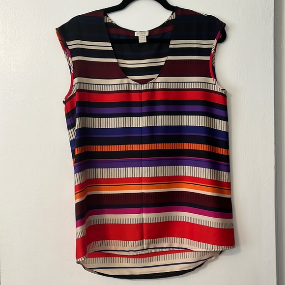 J.Crew Striped Silky Tank Size 4 - Picture 1 of 7